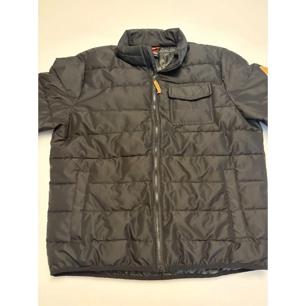 Gerry Puffer Jacket Mens XL Black Quilted Full Zip Insulated Outdoor Coat